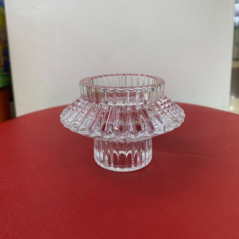 竖条两用玻璃烛台咖啡厅酒吧KTV家用小巧精致家用简约现代装饰节