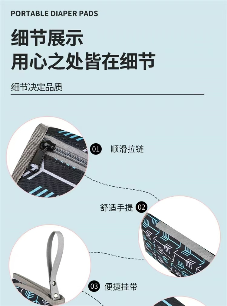 便携隔尿垫跨境宝妈外出神器婴儿换尿布台多功能折叠纸尿裤尿布包 隔尿垫婴儿尿垫详情5