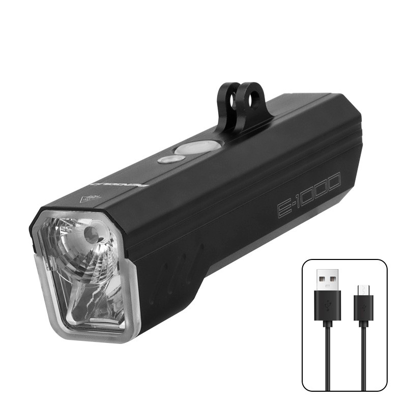 1921-1000 USB charging bicycle headlight, aluminum alloy bicycle headlight, bicycle hanging headlight, strong flashlight, night cycling equipment Application Scenario