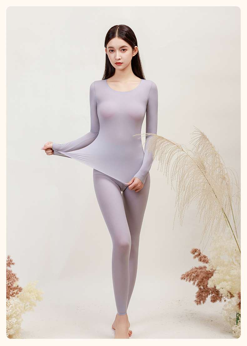 Beauty Empire 3302#3305 Skin Clothing, Skin Pants Thermal Underwear Seamless Women's Base Shirt Thermal Suit Invisible High Elastic Mask Suit Mask Pants Suit undefined
