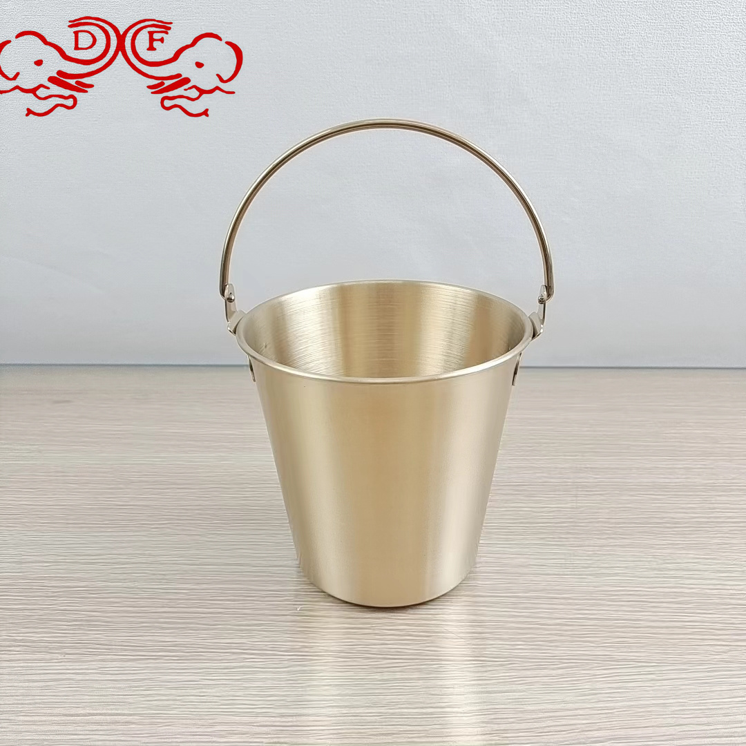 DF68797 304 stainless steel ice bucket, snack bucket, French fries, fried chicken bucket, food bucket, fried seafood hand-held bucket, DF TRADINGHOUSE