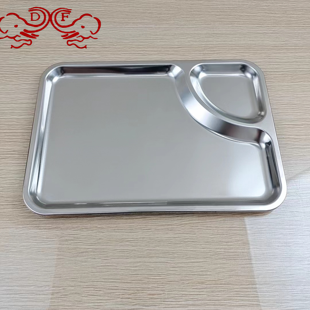 DF68799 不锈钢方形盘烧烤盘子菜碟银色商用平底盘韩式小吃盘DF TRADINGHOUSE 