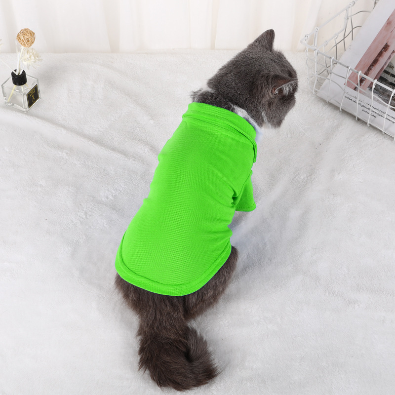 T2024夏天狗猫衣服休闲猫狗宠物短袖新款POLO衬衫小狗t恤通用衣服详情12