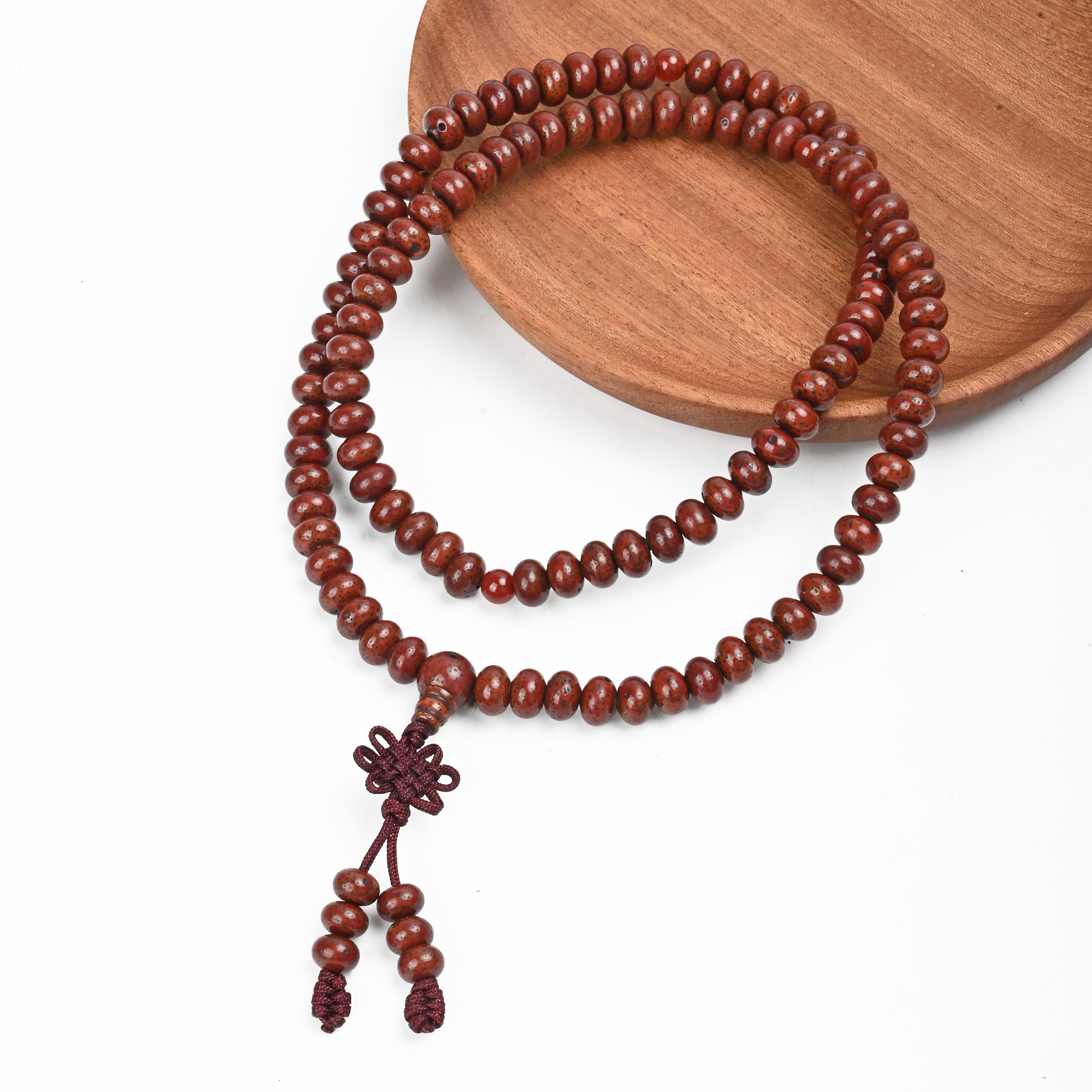 Old-fashioned cinnabar multi-loop bracelet for both men and women, round bead jewelry for the zodiac year with multiple loops of beads Specification image