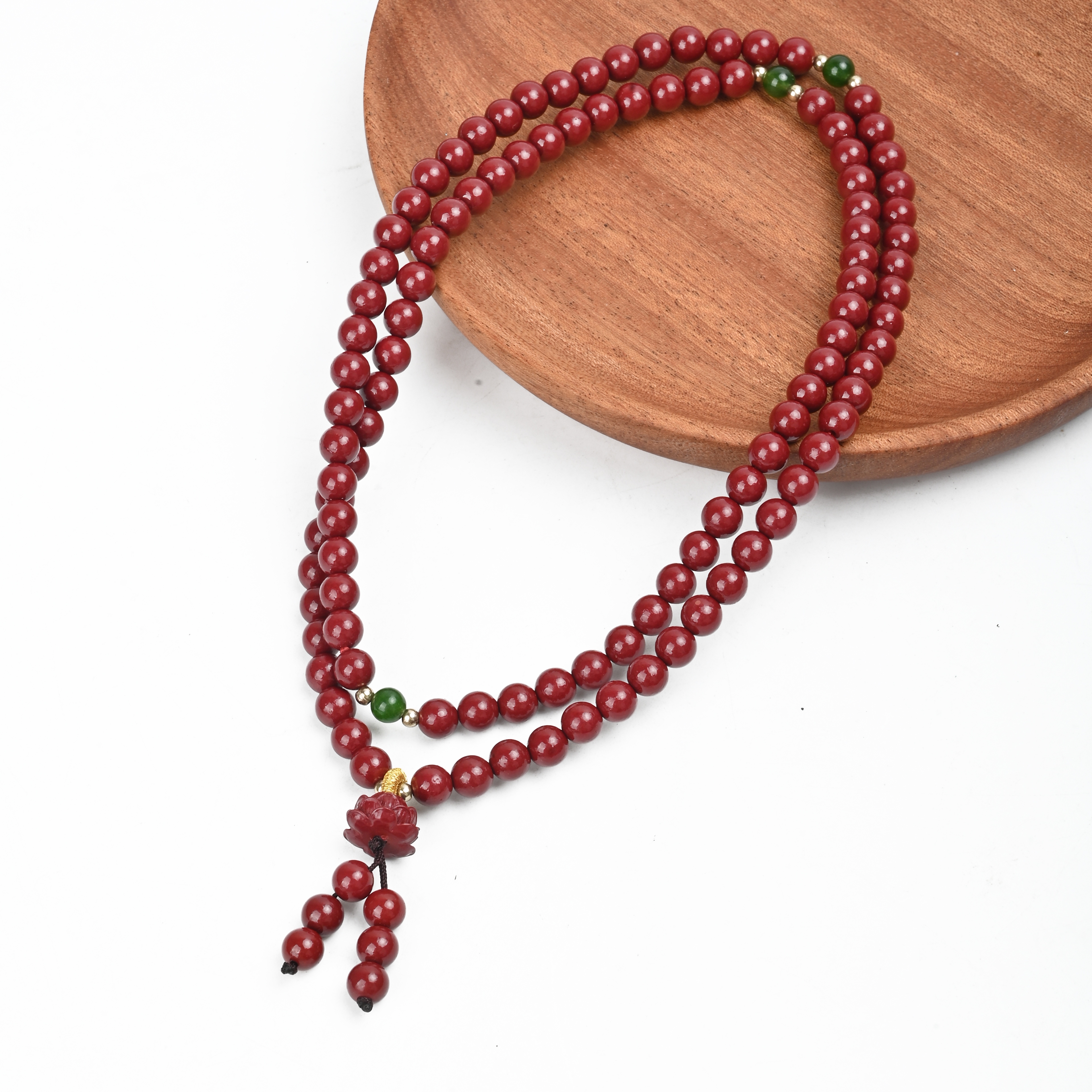 Wholesale of cultural and artistic prayer beads, cinnabar bracelets, purple cinnabar bracelets, prayer beads, string jewelry, summer retro jewelry, ethnic style Specification image