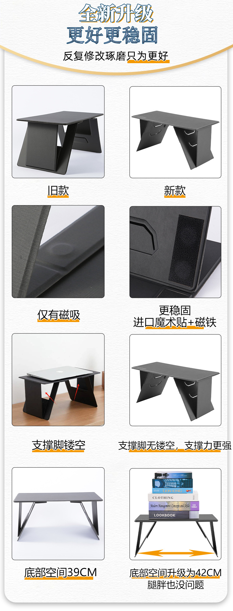 二代新款卡片折叠桌床上小桌子超轻薄收纳便携多功能笔记本电脑桌详情1