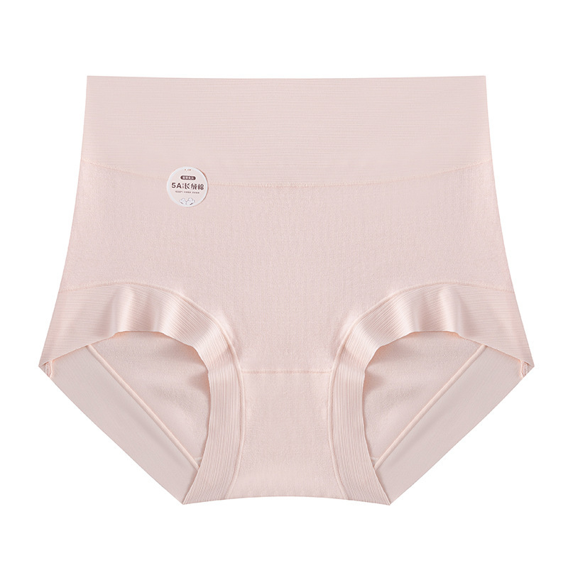 5A-grade Xinjiang long-staple cotton high-waisted underwear for women, pure cotton large size, tuck in the abdomen, lift the buttocks, seamless, all-cotton antibacterial crotch, cross-border Item Picture