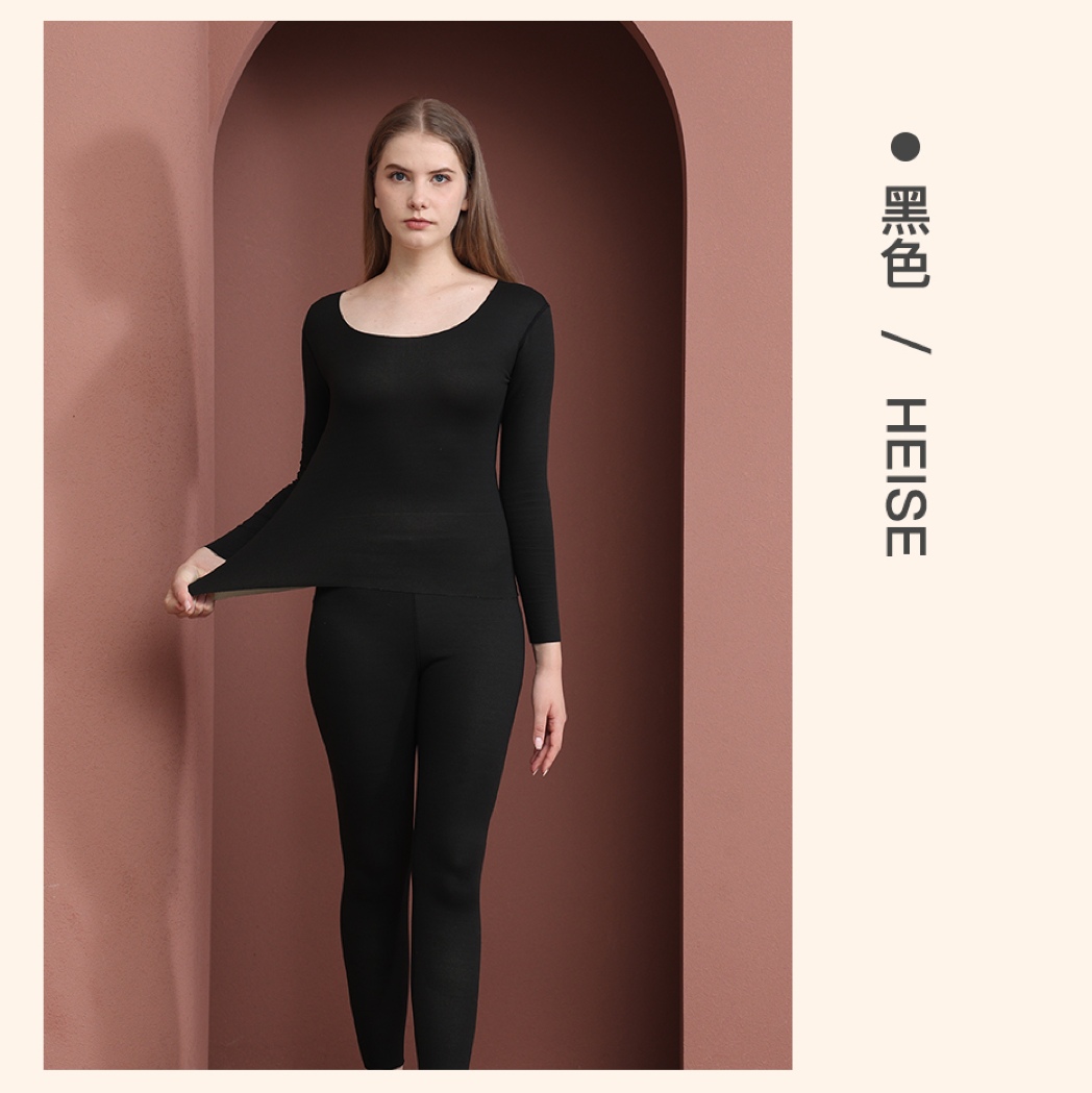 Empire 2826 Cationic Women's Thermal Underwear Set Boneless Women's Undershirt Light Warm Technology Skin Soft And Comfortable Warm Set Specification drawing