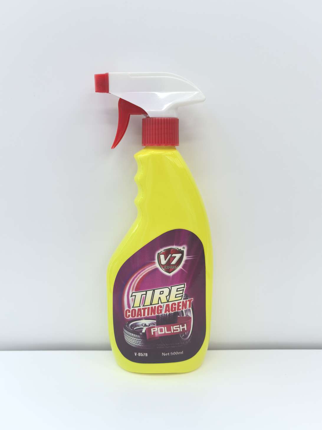 V-0579 Tire Polish 500ML Car Tire Brightening and Protective Agent Anti-Cracking, Anti-aging, Decontaminating and Retreading Spray