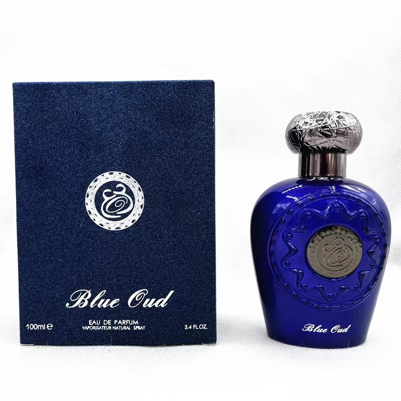 Cross-Border Source Manufacturers Direct Perfume Wholesale Bleu Oud Blue 100Ml Arab Fragrance Perfume Perfume Perfume Perfume Perfume