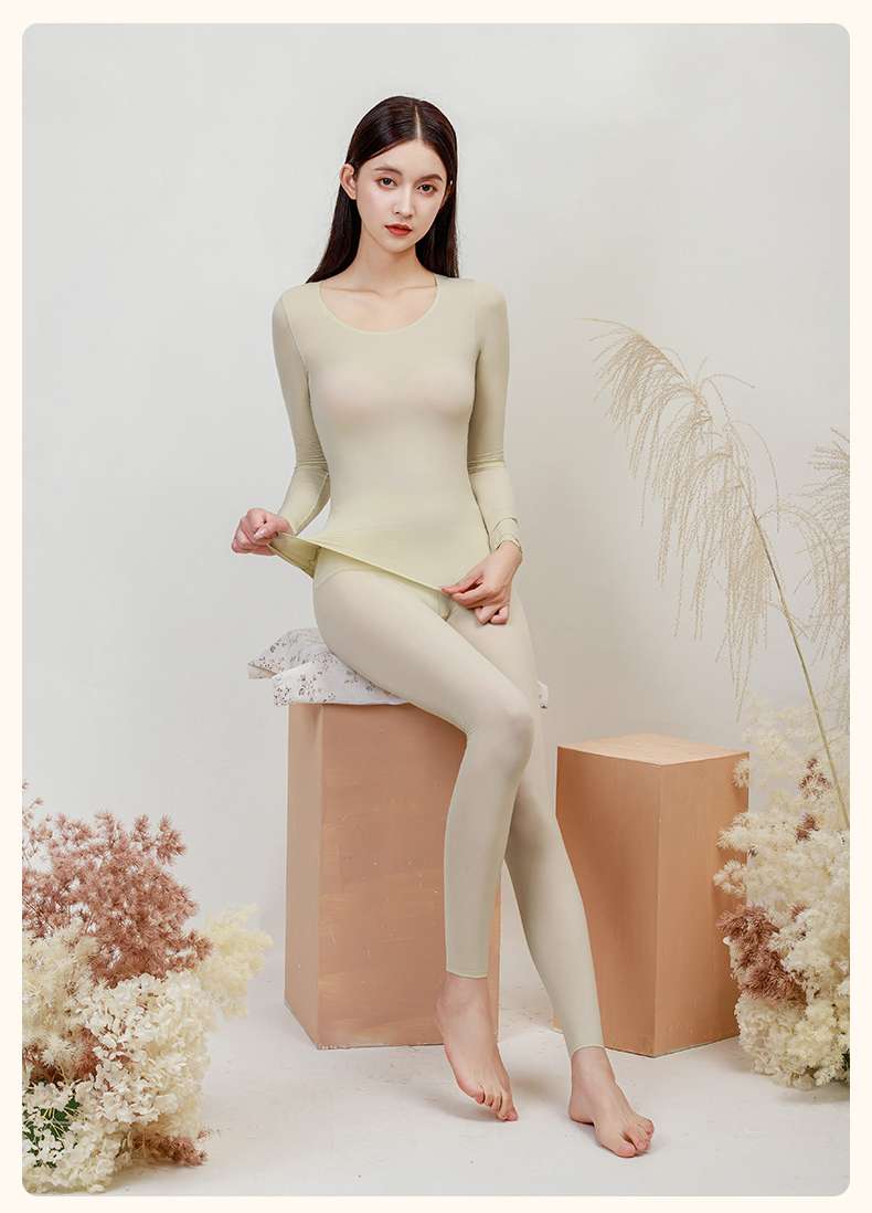 Beauty Empire 3302#3305 Skin Clothing, Skin Pants Thermal Underwear Seamless Women's Base Shirt Thermal Suit Invisible High Elastic Mask Suit Mask Pants Suit undefined