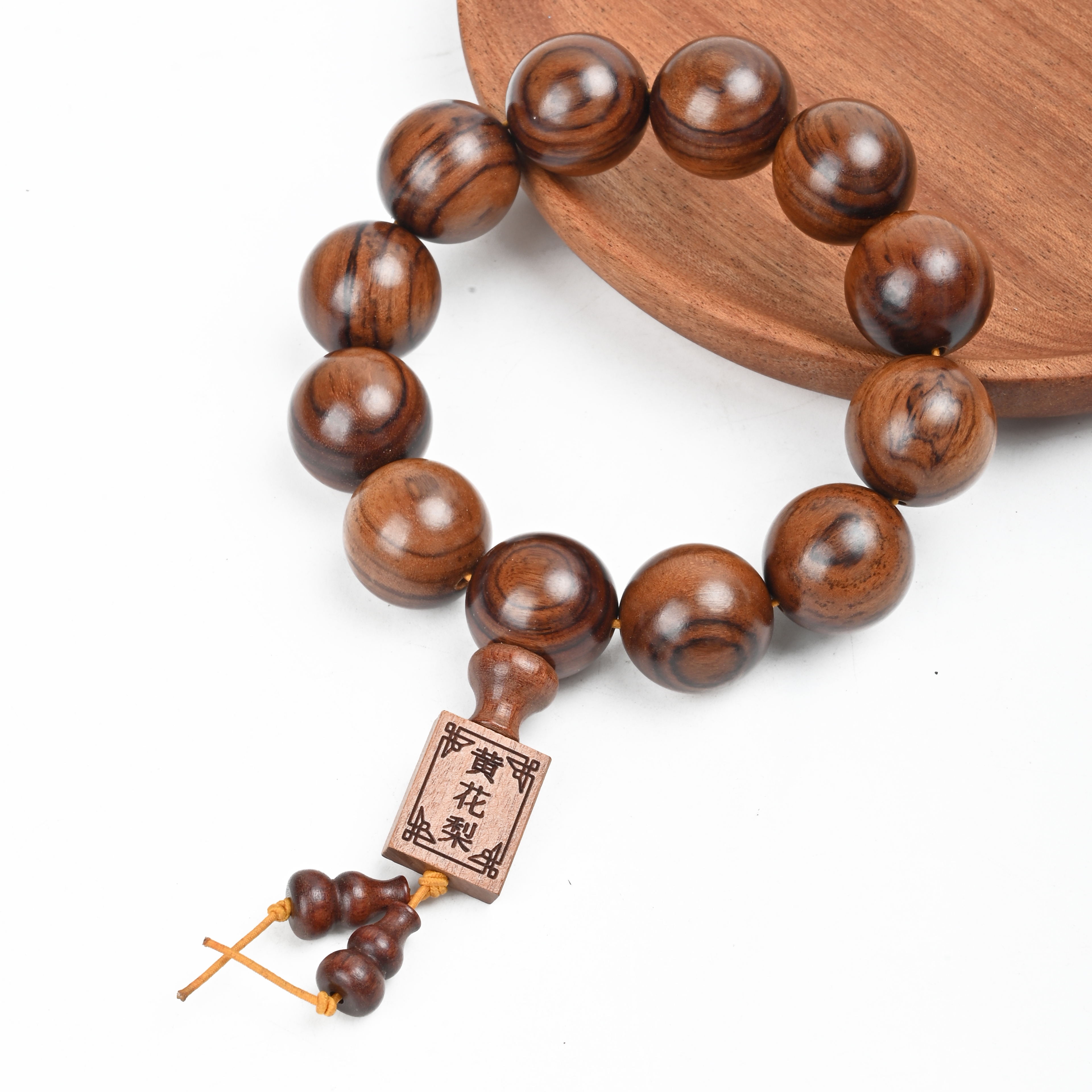 Wholesale of wooden cultural and artistic bracelets, rosewood bracelets, sandalwood Buddhist prayer beads and prayer beads for women Specification image