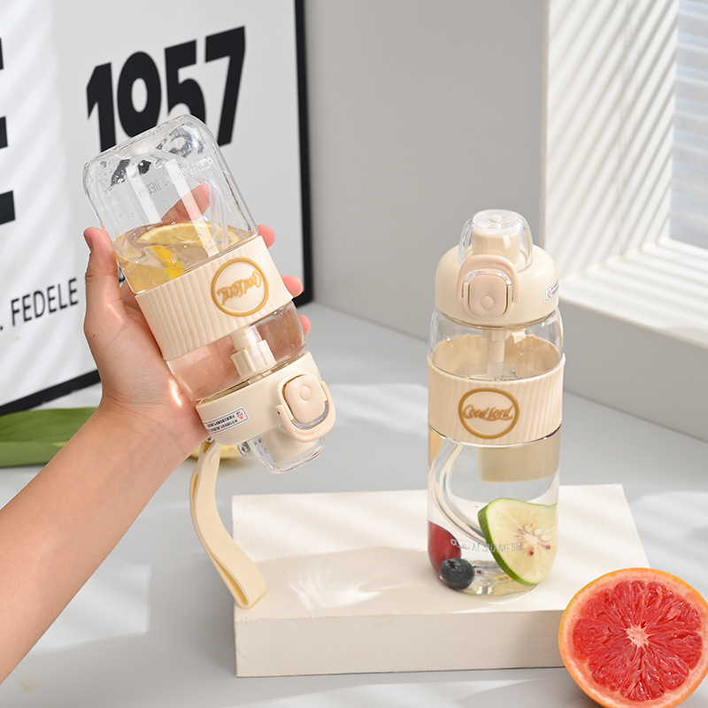 B70-9212 high appearance level water cup, portable anti-slip straw cup for men and women, large-capacity high-temperature resistant portable cup, plastic cup