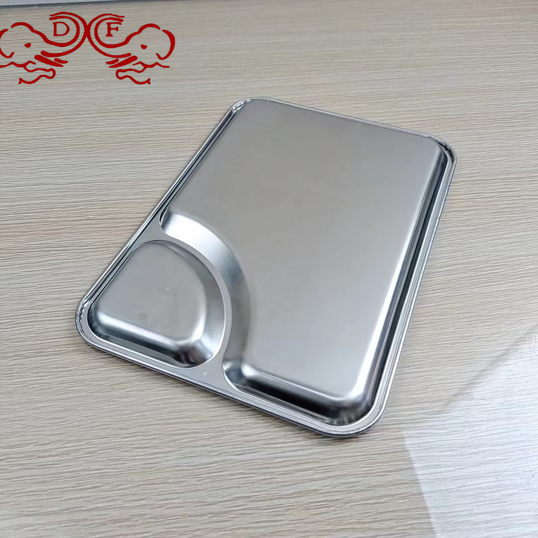 DF68799 不锈钢方形盘烧烤盘子菜碟银色商用平底盘韩式小吃盘DF TRADINGHOUSE 产品图