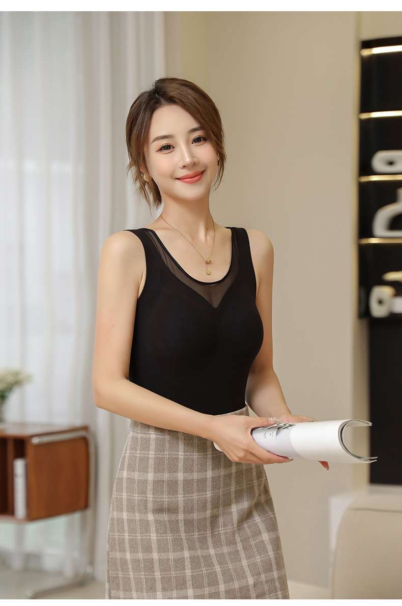 American Empire 5802# Warm Core Nourish Sling Underwear New Original Warm Integrated Warm Underwear Cashmere Silk Women's Base Coat With Chest Cushion Back Heart undefined