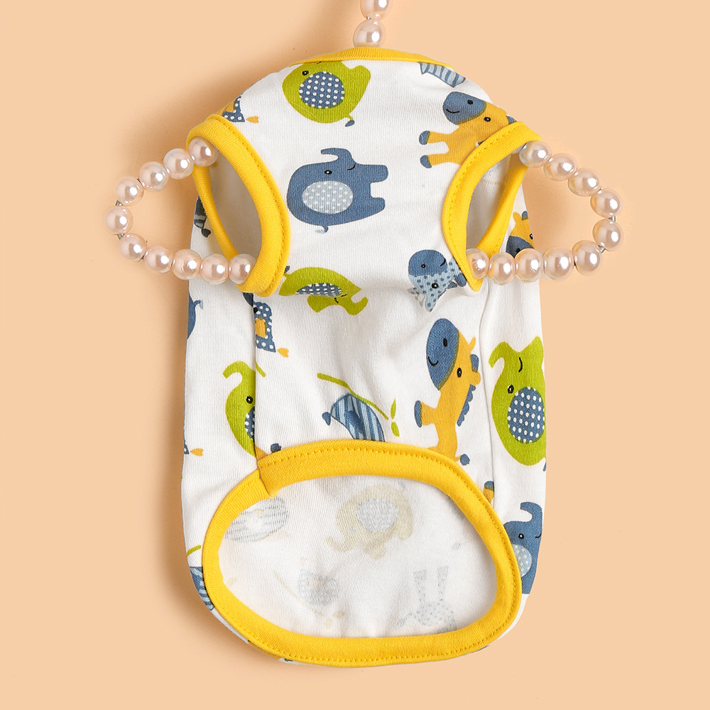 T新款可爱卡通无袖宠物马甲纯棉宠物衣服春夏清凉舒适狗猫背心衣详情3