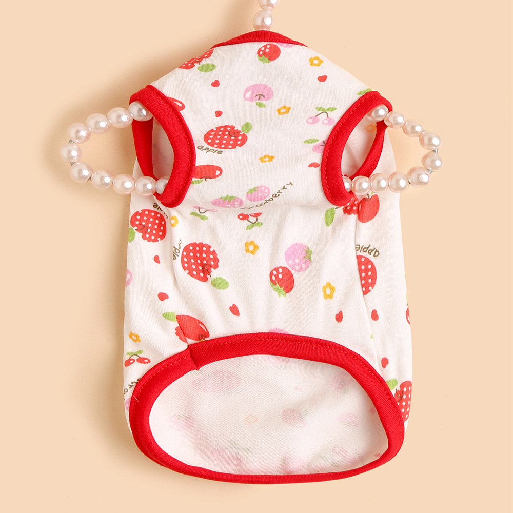 T新款可爱卡通无袖宠物马甲纯棉宠物衣服春夏清凉舒适狗猫背心衣详情2