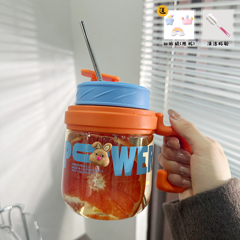 Z37-G749 water cup for girls, high appearance level, straw, large belly cup, new large-capacity office handle water bottle with tea strater Application Scenario