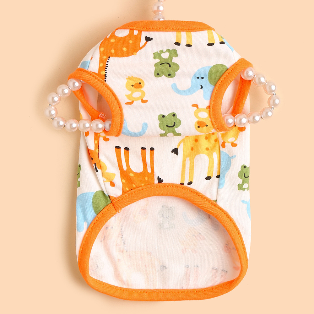 T新款可爱卡通无袖宠物马甲纯棉宠物衣服春夏清凉舒适狗猫背心衣详情5