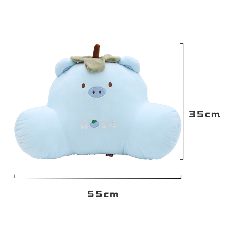 Cartoon little pigs, cute animal cushions, recreation house, cotton-filled lumbar support, throw pillows, sofa bed lumbar support, custom-made Specification image
