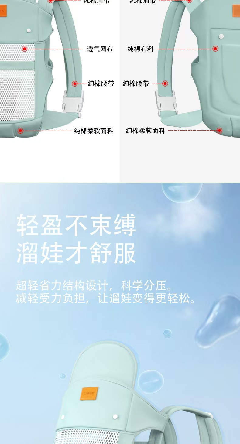 宝宝背带婴儿橫前抱式外出简易抱娃神器解放双手新生儿多功能轻便详情4