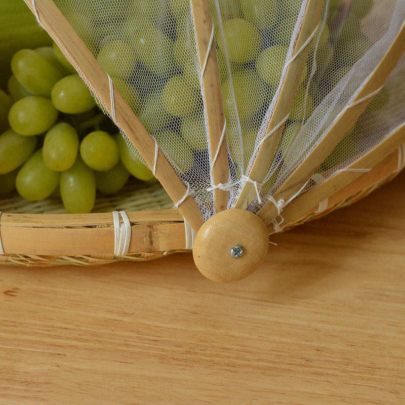 Handcrafted bamboo products, mesh covers, household insect-proof and fly-proof bamboo baskets, rural steamed bun and fruit baskets, drying and storage dustpans Specification image