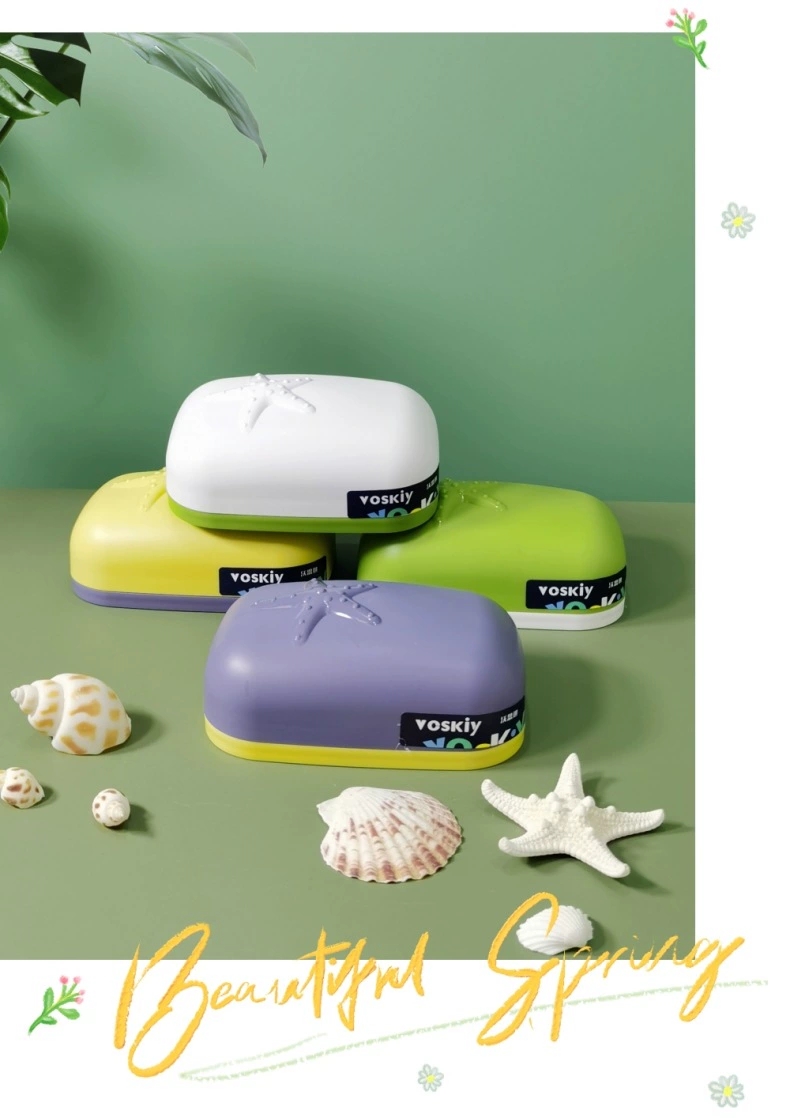 W60-VSK-017 Creative Plastic Soap Box, split-type draining soap box, laundry soap, soap rack, portable with lid for student dormitories detail image 10