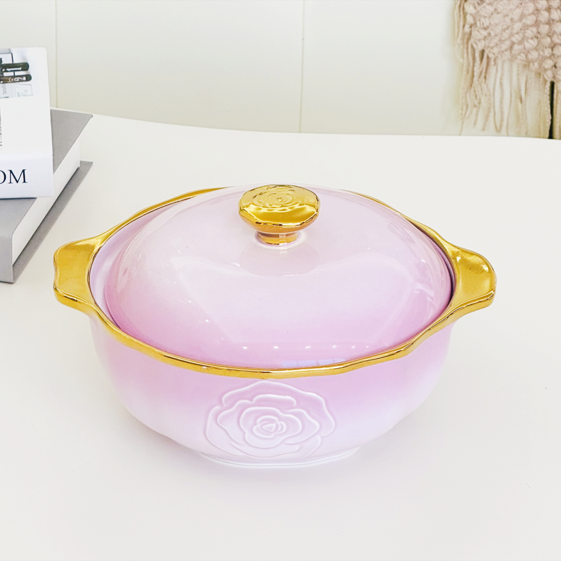 A set of household light luxury high-end bone China ancient-style printed bowls, cherry blossom pink 2024 new fish plates, bowls and chopsticks, beautiful Chinese simple style, popular Japanese plates, ceramic bowls and plates, high appearance level ceramic tableware set Specification image