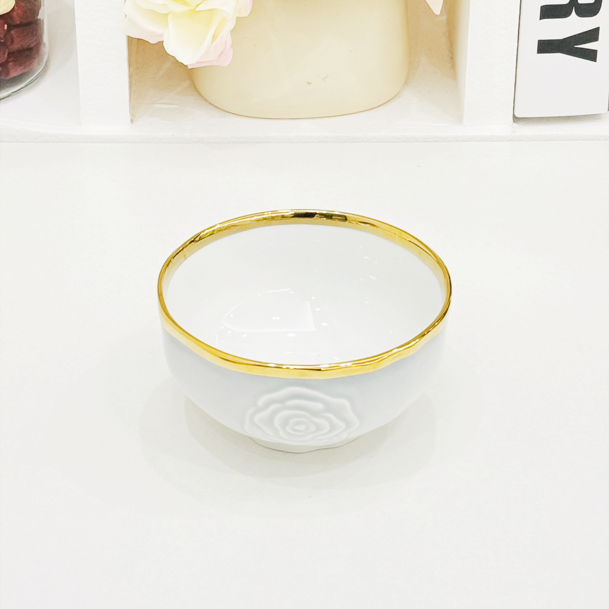 A set of household light luxury and high-end printed bowls, bone China 2024 new style, beautiful ceramic bowls, plates, bowls and tableware