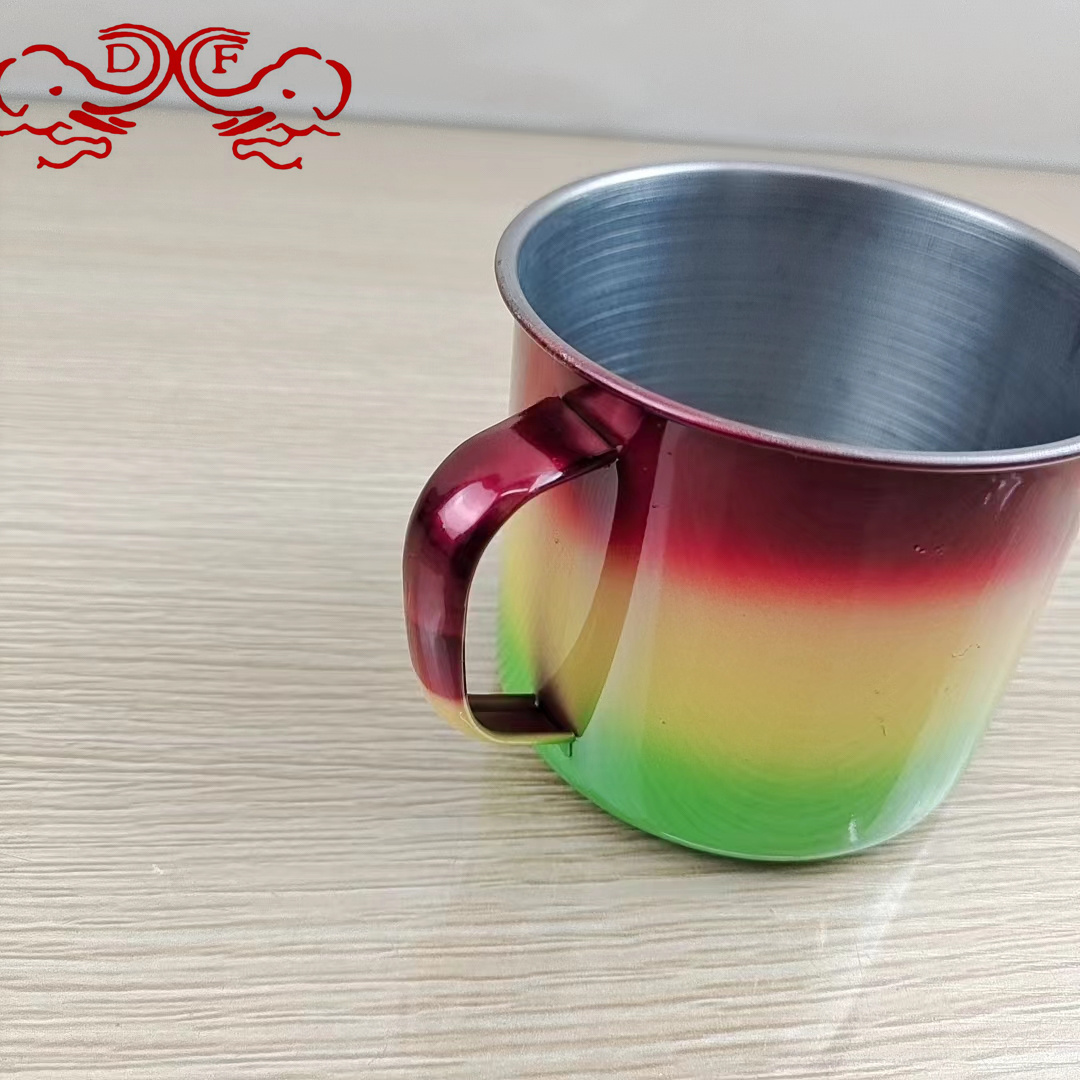 DF68027 Handle cup, double-layer stainless steel vacuum edge mug with lid, multi-color coffee cup, portable DF TRADINGHOUSE details Picture