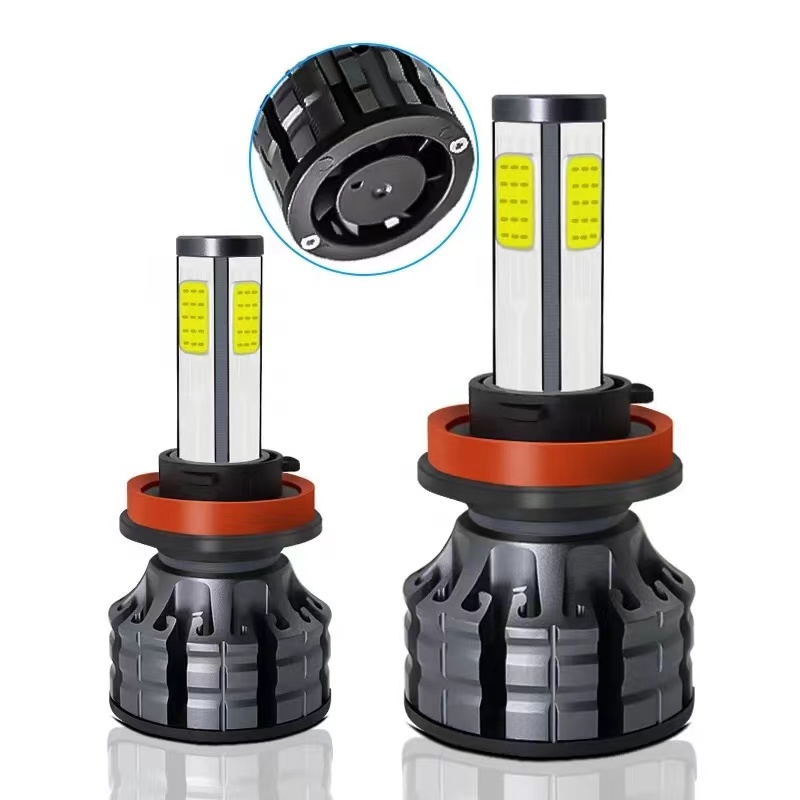 Car LED headlights K9, high beams 360-degree 4-sided modified lights, auto parts details Picture