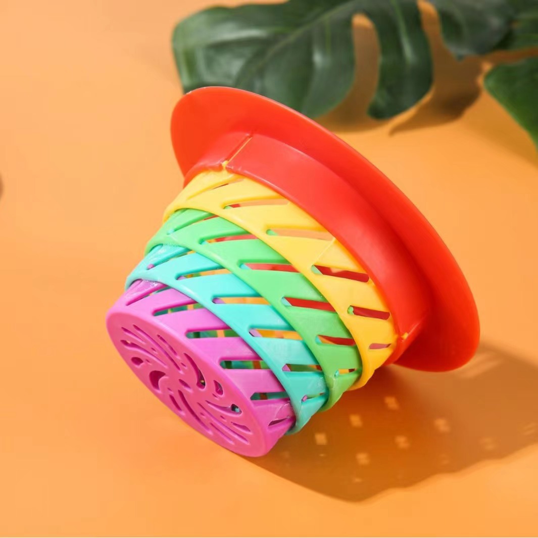 The best-selling little monster rainbow floor drain plastic filter screen is a kitchen foldable anti-clogging sink filter wonder Specification image