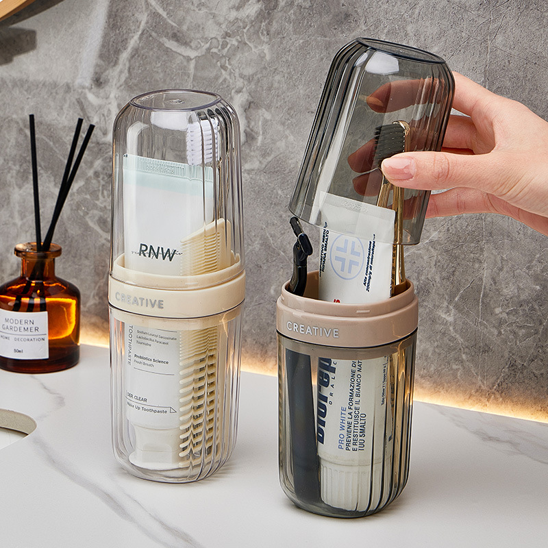 J06-6825 Travel Toothbrush, Mouthwash, Toothache Set, Toothbrush Cup, Covered toothpaste box, Portable Toiletry cup Specification image
