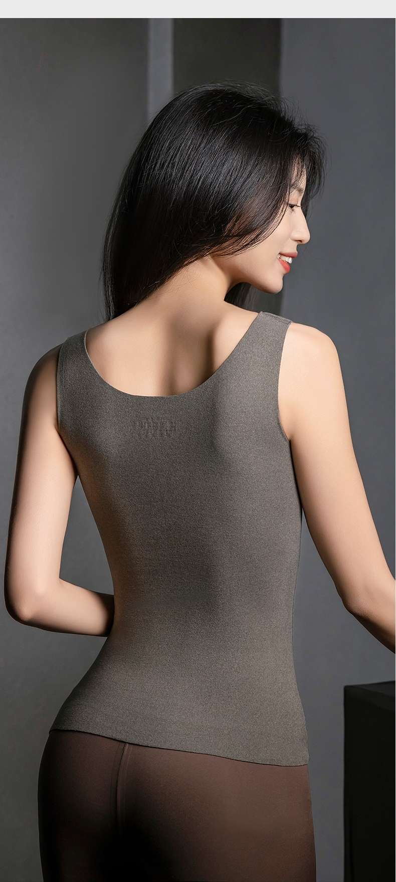 Imperial 8816 Velvet Lace Sexy Warm Vest For Women Thermal Underwear Seamless V-Neck Lace Fixed Cup Warm Women's Base Shirt undefined