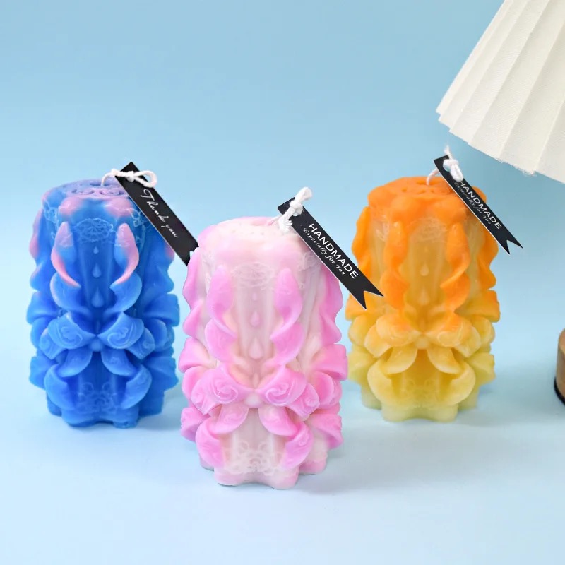 ins Carved scented soybean candles for study, model room, guest room, clubhouse, tea room, chess and card room, expanded area, decorative items