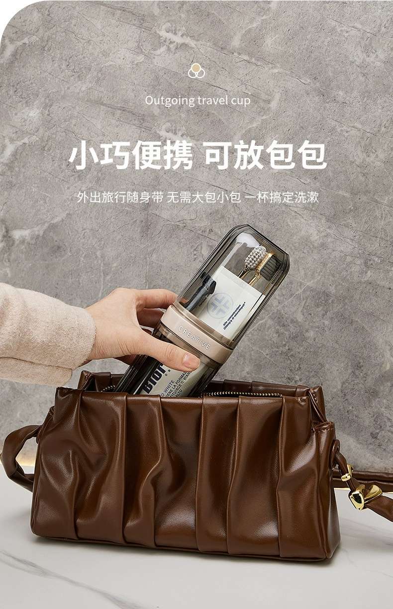 J06-6825 Travel Toothbrush, Mouthwash, Toothache Set, Toothbrush Cup, Covered toothpaste box, Portable Toiletry cup detail image 5