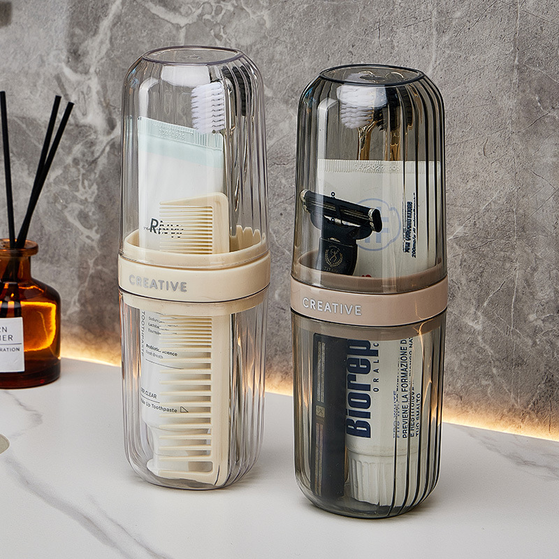 J06-6825 Travel Toothbrush, Mouthwash, Toothache Set, Toothbrush Cup, Covered toothpaste box, Portable Toiletry cup details Picture