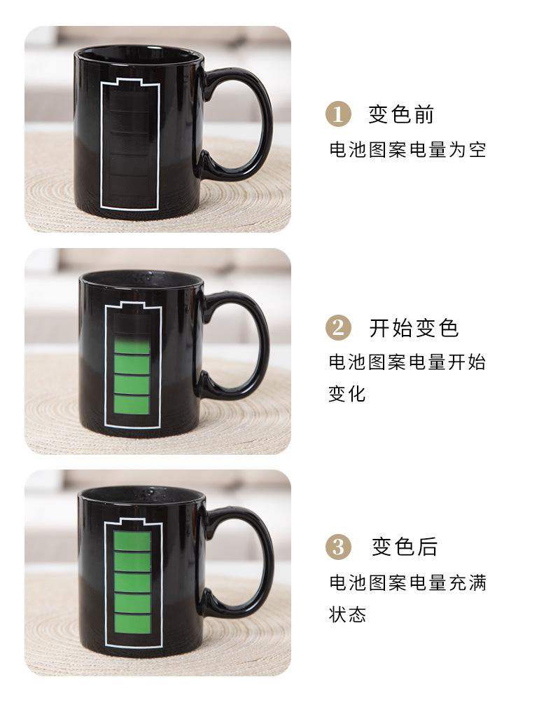 电池变色杯热变马克杯创意陶瓷礼品杯广告杯网红升 华杯子详情3
