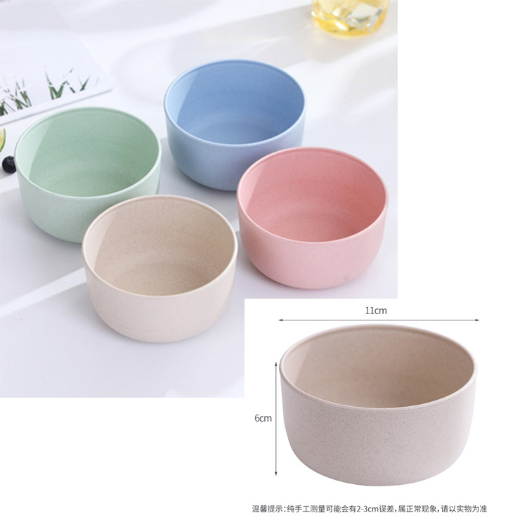 小麦秸秆六件套 碗杯碟盘勺叉筷子 送礼品套装餐具精美套装详情4