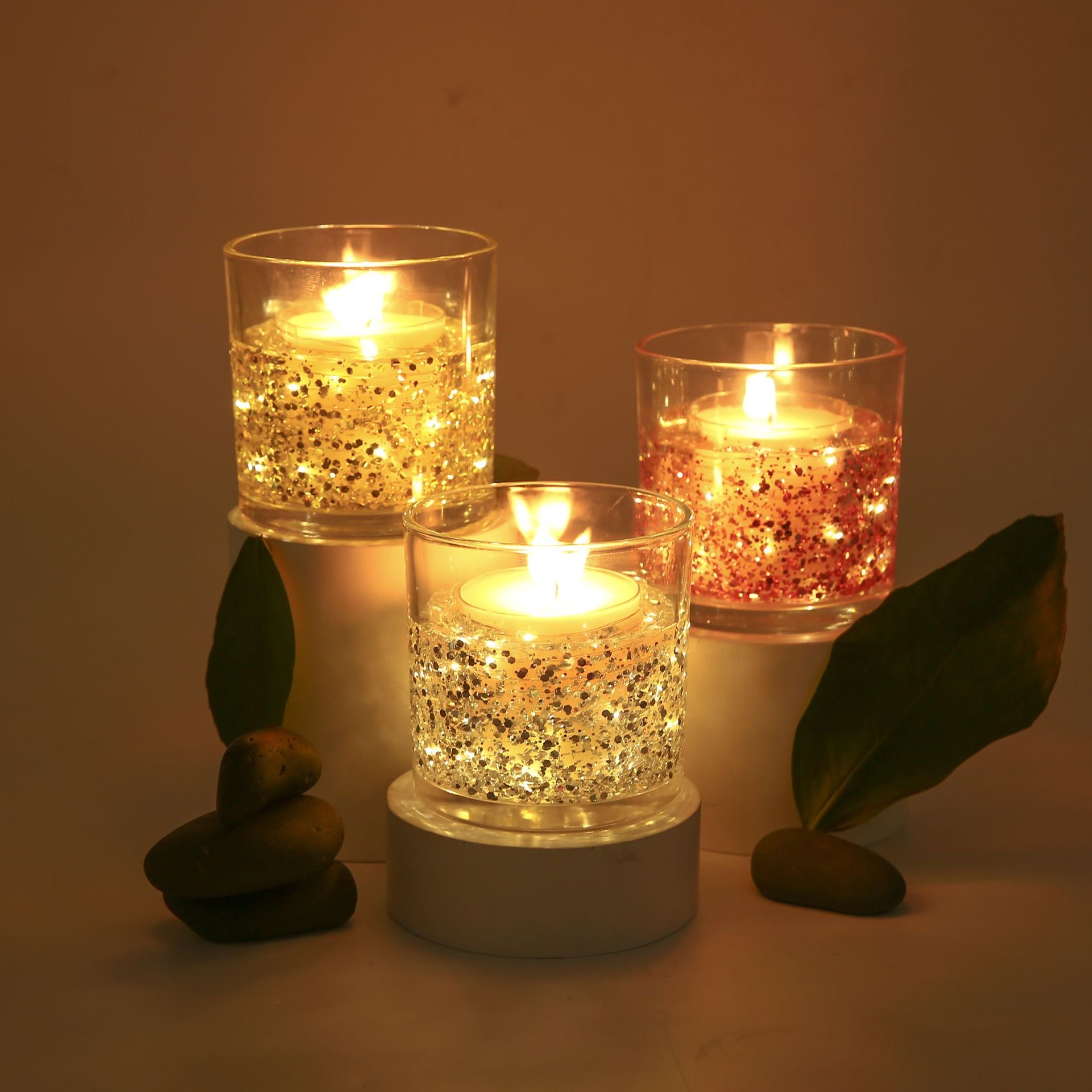 TiKToK handcrafted soy scented LED Galaxy Star candle Creative sleep-aid romantic Valentine's Day gift details Picture
