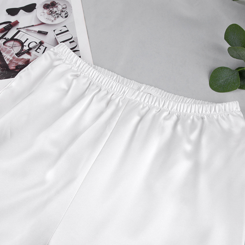 T时尚鸵鸟毛冰丝睡衣羽毛家居服秋季上新欧美衬衣两件套女长睡衣详情11