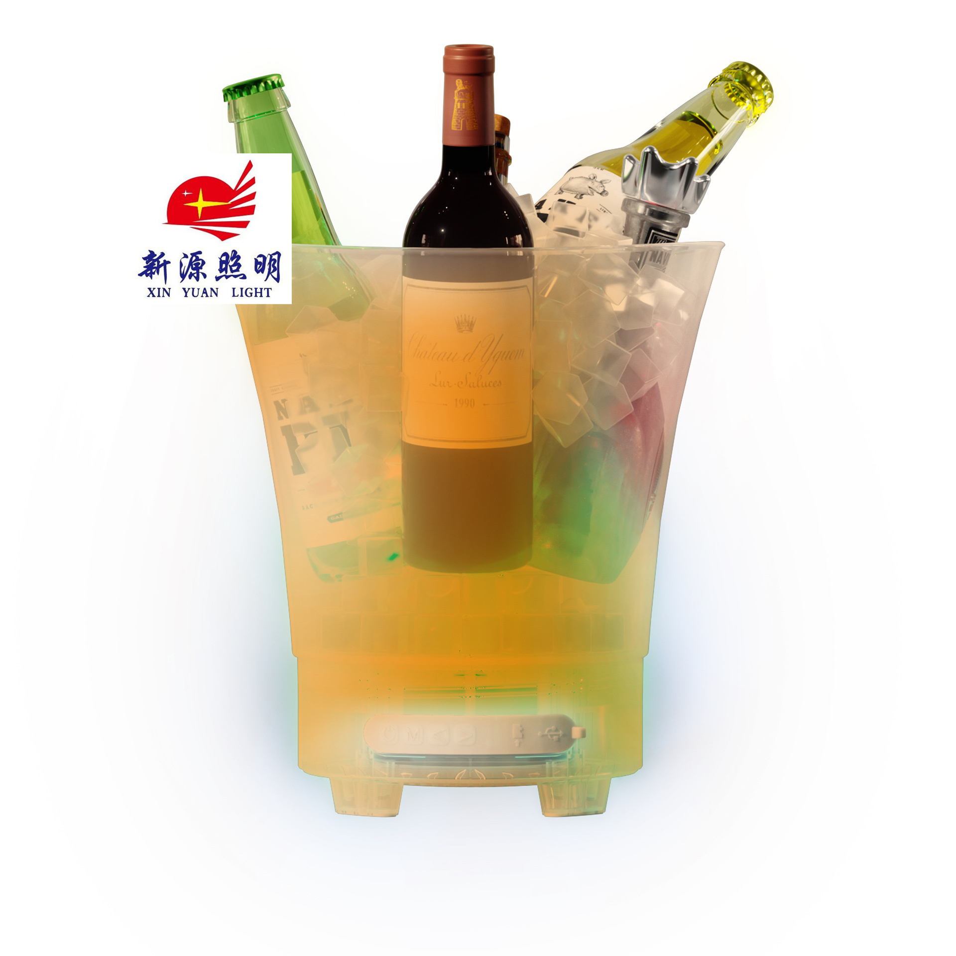 7L Bluetooth Audio Light Ice Bucket Ktv Bar Net Red Party Clear Bar Led Light Wine Frame Brazil Hot Ice Bucket details Picture
