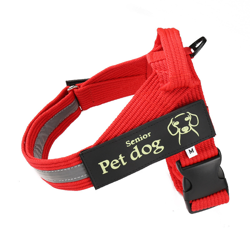 T-vest style k9 dog chest and back Golden Retriever Labrador dog leash, medium-sized large dog walking leash chest and back strap Item Picture