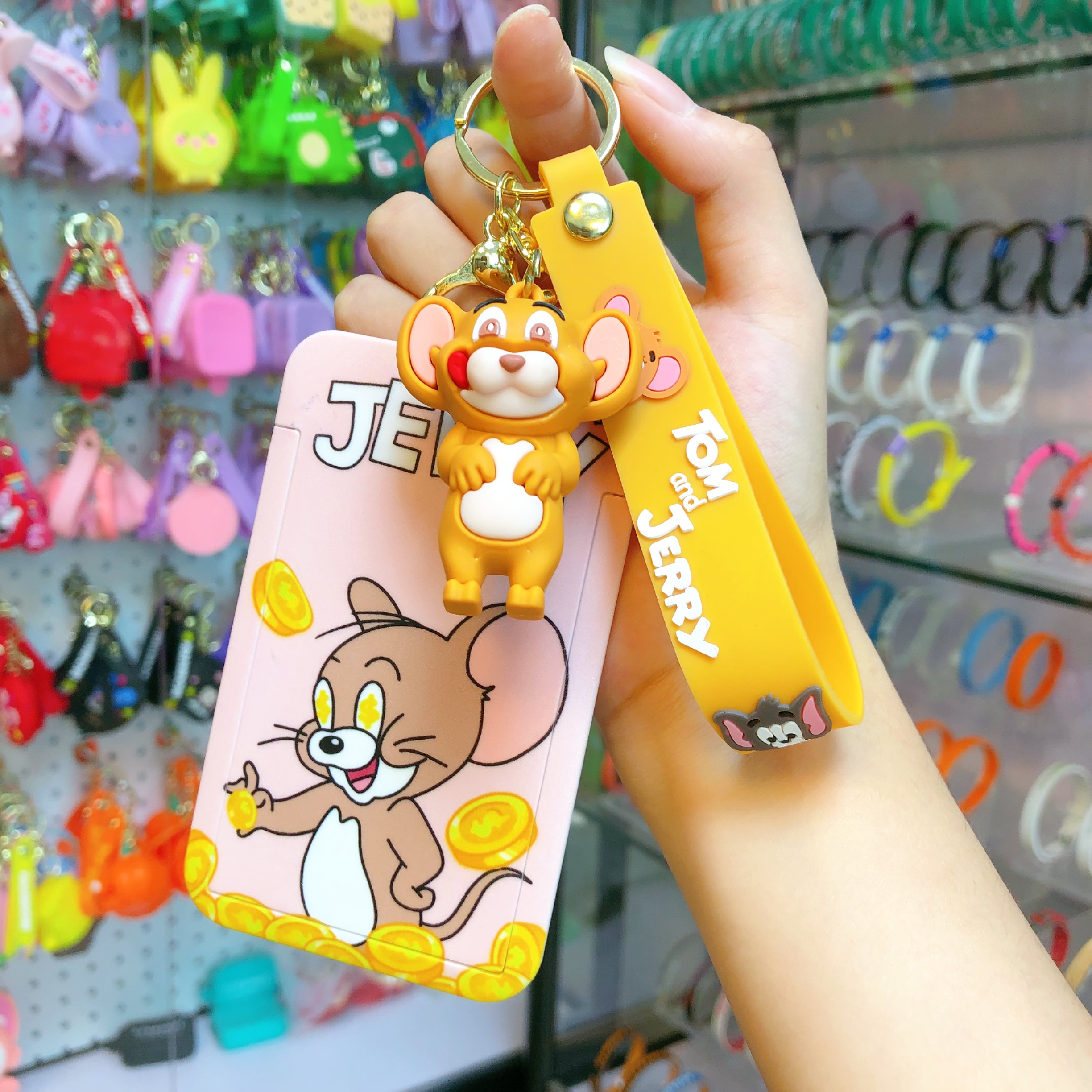 Wholesale of Tom and Jerry card cases, student meal cards, public transportation cards, ID cards, access control cards, protective cases, keychains and small gifts Application Scenario