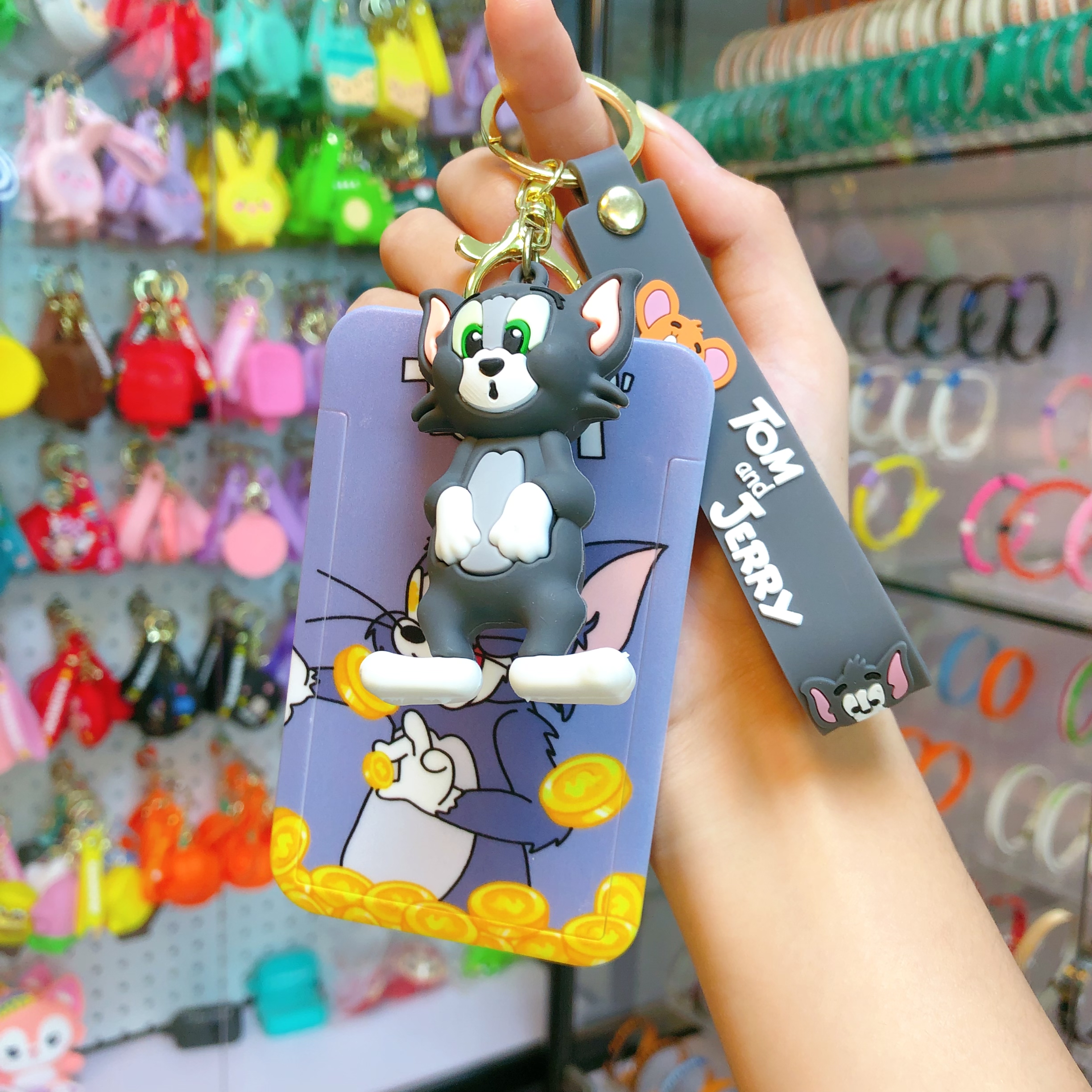 Wholesale of Tom and Jerry card cases, student meal cards, public transportation cards, ID cards, access control cards, protective cases, keychains and small gifts Item Picture