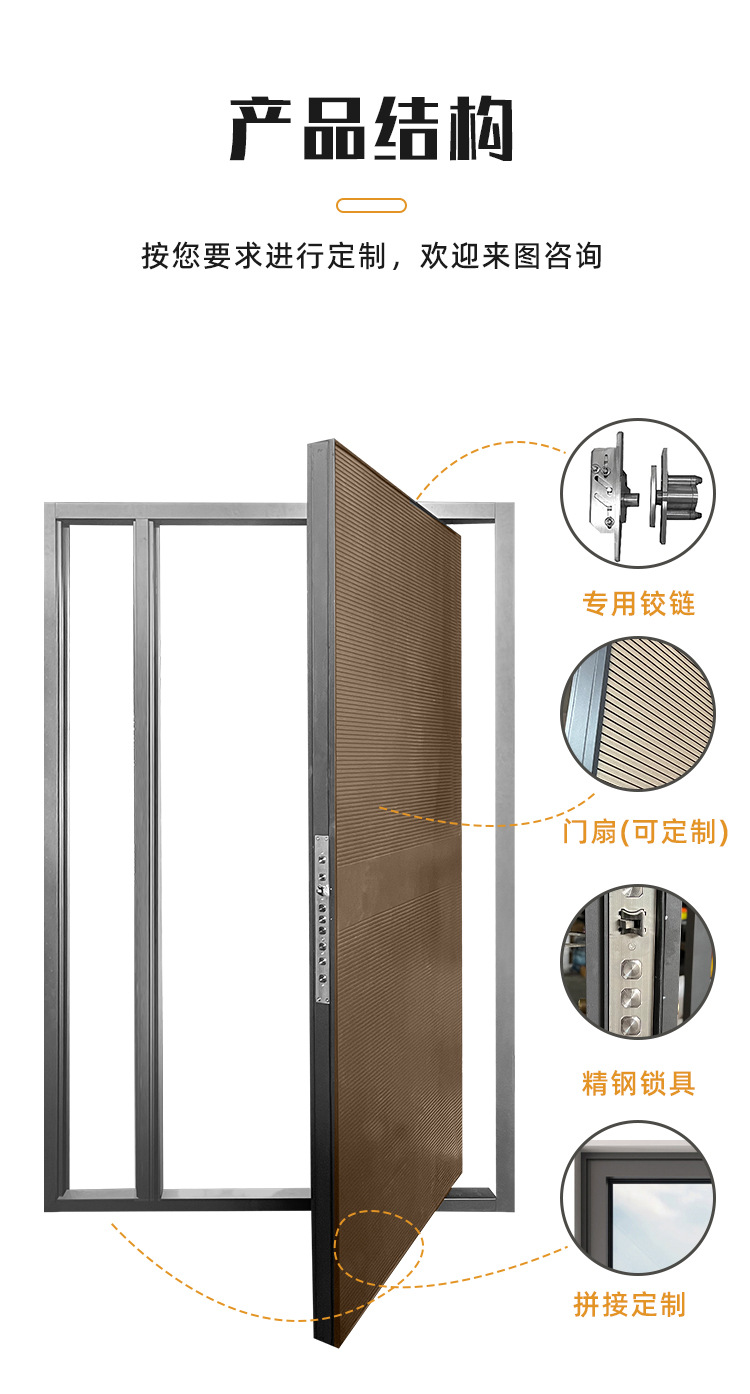 铸铝中轴门外贸工厂防盗别墅大门偏轴旋转入户凯杰门业详情2