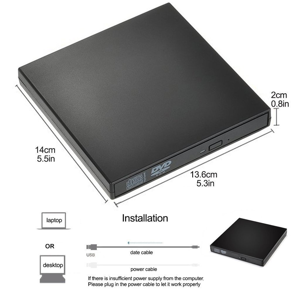 USB2.0通用款外置CD-RW刻录机 免驱动DVD / CD阅读器播放器细节图