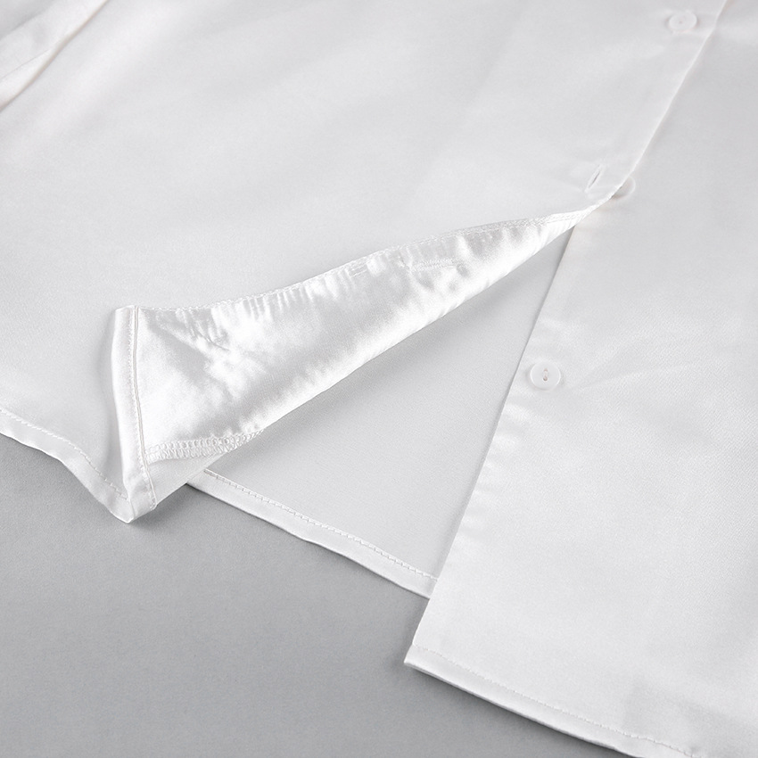 T时尚鸵鸟毛冰丝睡衣羽毛家居服秋季上新欧美衬衣两件套女长睡衣详情9