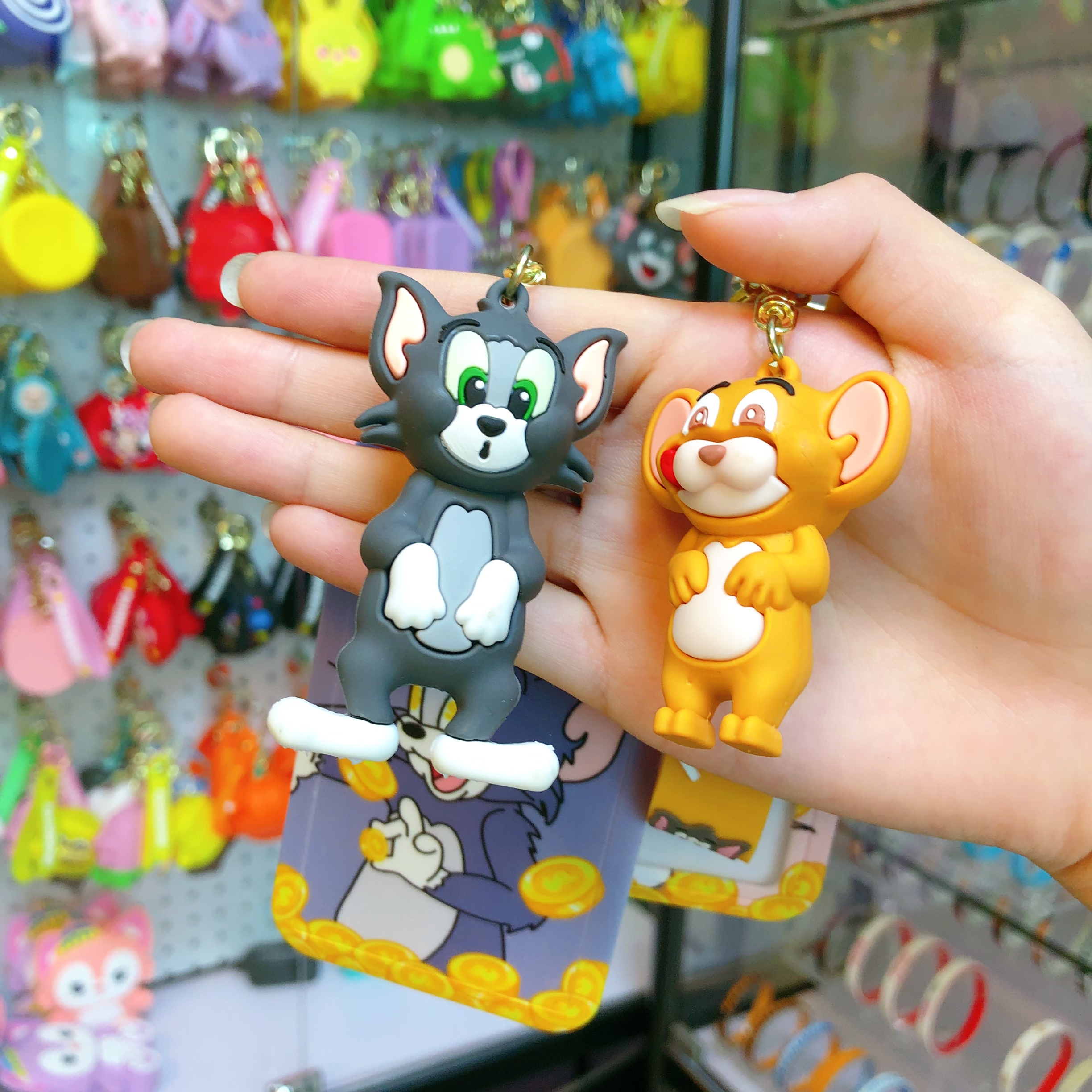 Wholesale of Tom and Jerry card cases, student meal cards, public transportation cards, ID cards, access control cards, protective cases, keychains and small gifts Specification image