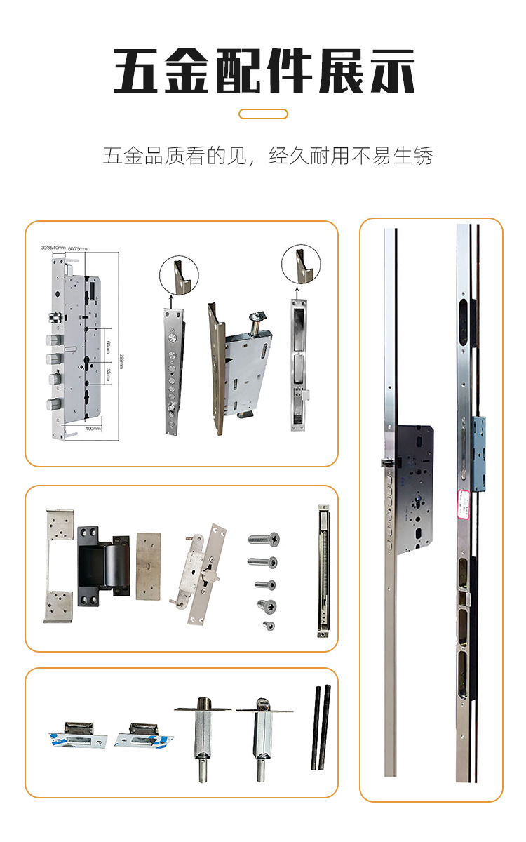 铸铝中轴门外贸工厂防盗别墅大门偏轴旋转入户凯杰门业详情7